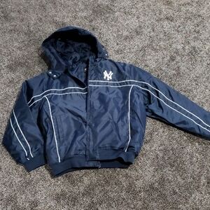 Mens Navy Blue Hooded Jacket
